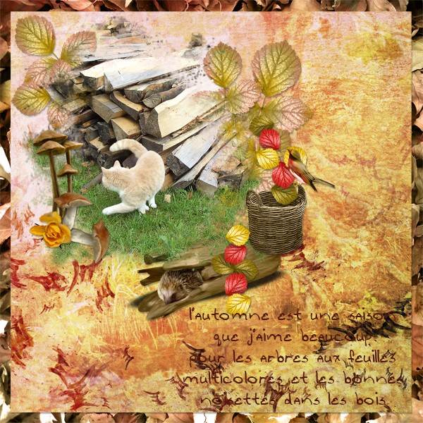 falling in autumn kit simplette page lady