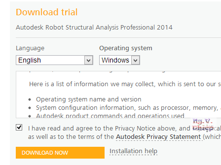 Robot Structural Analysis 2014: tải về và cài đặt