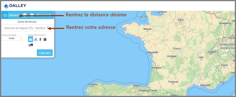Distance de votre domicile : Cliquez ici